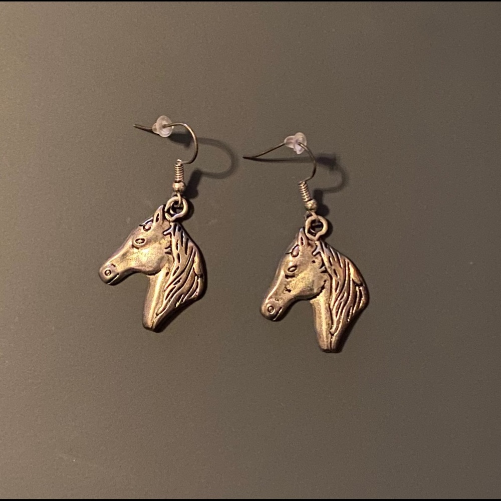 Horse head earrings